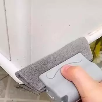 Креативная ткань для чистки оконных канавок, слот для щетки, ручная многофункциональная дверная щетка, кухонная щетка для клавиатуры, домашние инструменты серый