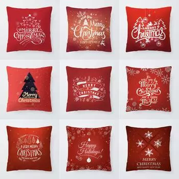 Креативная трансграничная рождественская красная мультяшная подушка, диванная подушка, домашняя подушка 40x40cm
