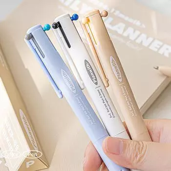 Креативная треугольная разноцветная гелевая ручка 3 в 1, 0,5 мм, многофункциональная гелевая ручка, офисные школьные канцелярские принадлежности, подарок белый