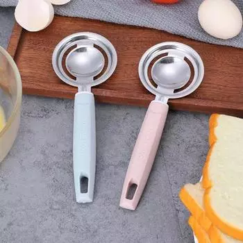 Креативная удобная пищевая экологически чистая экстрактор яиц из нержавеющей стали для ресторана, ложка для разделения яиц синий