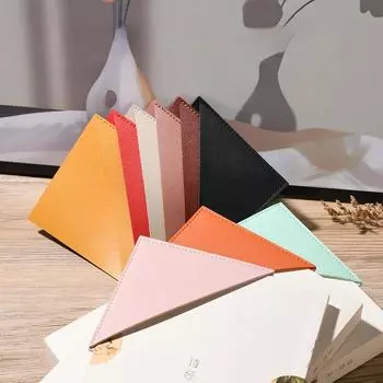 Креативная угловая закладка для книг, однотонный полиуретановый материал, квадратная закладка 95 мм, канцелярские принадлежности для студентов и учителей, инструменты для чтения красный