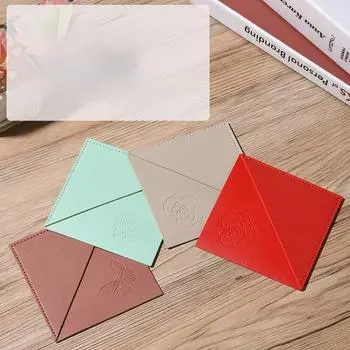 Креативная угловая закладка для книг, однотонный полиуретановый материал, квадратная закладка 95 мм, канцелярские принадлежности для студентов и учителей, инструменты для чтения красный