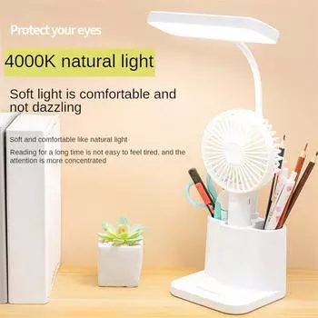 Креативная умная настольная лампа для студенческого общежития, настольная лампа для защиты глаз, прикроватная лампа для чтения, светодиодный держатель для ручек, лампа для студентов, подарок CHINA