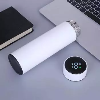 Креативная умная вакуумная колба из нержавеющей стали 304, сенсорная термочувствительная портативная чашка для воды для мужчин и женщин, подарочные чашки для делового офиса. 401-500ml красный