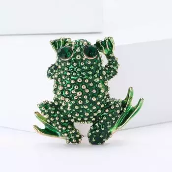 Креативная универсальная брошь-лягушка из эмали из сплава, мультяшная мода, мужские и женские костюмы, кардиган, корсаж, ювелирные изделия, булавка
