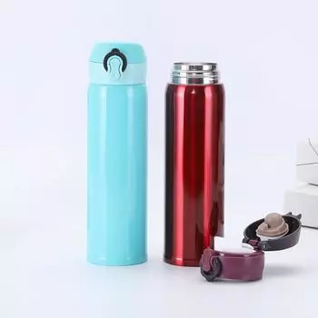 Креативная вакуумная чашка из нержавеющей стали 304, двухслойная вакуумная чашка для делового подарка, чашка для воды, уличная портативная чашка с отскоком большой емкости 500ml