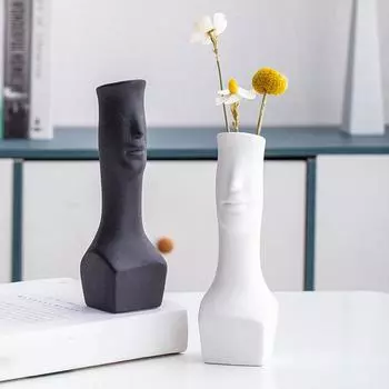 Креативная ваза для тела, керамическая гидропонная ваза, цветочная композиция, домашний декор, настольные художественные украшения, украшение для сада No.1