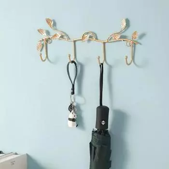 Креативная вешалка для ключей и крючок для одежды - настенное украшение. Легкий роскошный железный крючок для одежды у входа, элегантная вешалка для входа. M светло-желтого