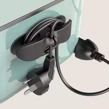 Креативная вилка без отверстий, устройство для хранения и фиксации проводов, устройство для укладки кабеля розетки, намоточное устройство, препятствие для шнура питания на бытовой кухне чёрный