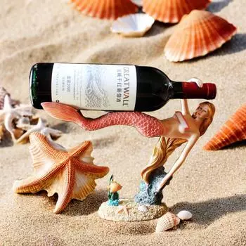 Креативная винная стойка «Русалка» для гостиной, домашнего хозяйства, ресторана, винного шкафа, декоративно-прикладного искусства, креативных новых маленьких украшений