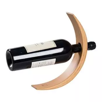 Креативная винная стойка Волшебная деревянная сбалансированная стойка для вина Бар Настольный винный завод Подставка для бутылки вина Держатель Барное украшение Straight коричневый древесины