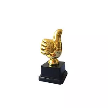 Креативная вышитая медаль с изображением большого пальца вверх, золотое украшение для детей, забавная игрушка для взрослых, большой пластиковый стаканчик