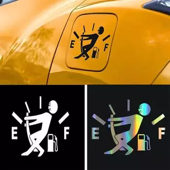 Креативная забавная автомобильная указка на топливный бак, светоотражающая виниловая наклейка, наклейка для стайлинга автомобиля, наклейка, авто внешнее украшение