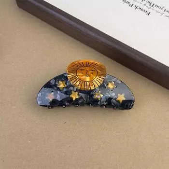 Креативная Забавная заколка для волос из ацетата подсолнуха, звезды, улитки, коготь для женщин, средневековая Солнцезащитная женская шпилька с акулой, аксессуары для волос, инструмент snails