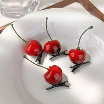 Креативная заколка для волос в виде вишни для женщин, заколки для волос для девочек, индивидуальные аксессуары для волос, подарок на вечеринку