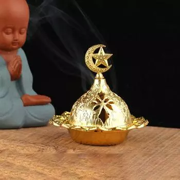 Креативная Золотая курильница Ид аль-Фитр Золотая ароматерапия Огненная вечеринка Арабский фестиваль Ближнего Востока Ароматерапевтическая печь