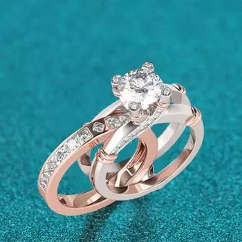 Креативное блестящее обручальное кольцо со стразами, женское роскошное элегантное кольцо, тонкое мастерство US 6 золотистый