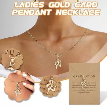 Креативное бумажное позолоченное ожерелье из сплава с подвеской в виде цветка, модное универсальное ожерелье