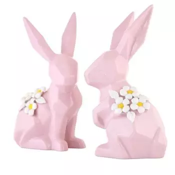 Креативное геометрическое украшение секции Милый кролик для домашнего декора (Упаковка из 1 шт., РОЗОВЫЙ)