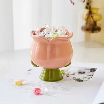 Креативное хранение украшений для дома, цветочные фигурки, миниатюрные чашки, украшения для гостиной в скандинавском стиле, настольные аксессуары, подарок