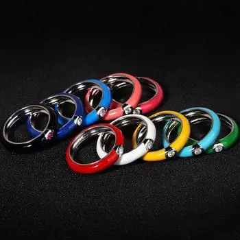 Креативное кольцо для женщин, европейское и американское ретро, цветное эмалевое кольцо, позолоченное, минималистичное No. 6