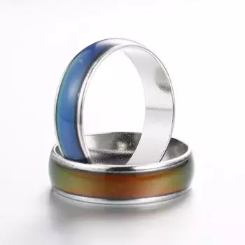Креативное кольцо с изменением температуры, кольцо с орнаментом, меняющее цвет, мода 16MM