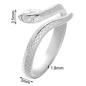 Креативное кольцо в виде змеи, кольцо на палец животного, открывающееся хвостовое кольцо, ювелирные изделия 1Pc