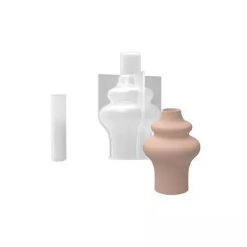 Креативное круглое кашпо Прочная силиконовая форма Многоразовая Художественная цементная отливка Принадлежности для рукоделия для дома и сада B