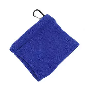 Креативное маленькое полотенце для гольфа с зажимами, портативное маленькое карманное полотенце для гольфа, аксессуары для чистки One Size синий