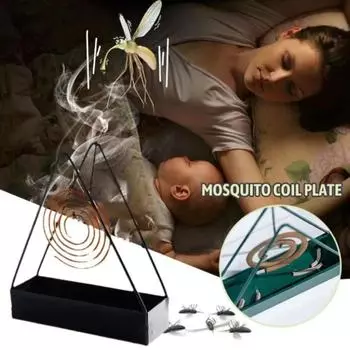 Креативное моделирование благовоний, отталкивающих комаров, с подносом для благовоний, отталкивающим комаров, кронштейн для штатива, поднос, подставка для благовоний, отталкивающих комаров чёрный