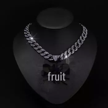 Креативное модное кубинское ожерелье с подвеской в виде паука со стразами - фиолетовые украшения в стиле хип-хоп