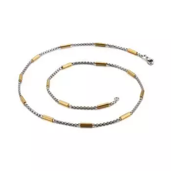 Креативное модное ожерелье с квадратным жемчугом, простое и универсальное ожерелье из титановой стали с ключицей для мужчин и женщин 2.5mm