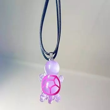 Креативное мультяшное светящееся ожерелье с черепахой, милое милое ожерелье с животными, ювелирные подарки синий