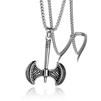 Креативное мужское ожерелье с подвеской из титанового стального сплава, ожерелье с подвеской в виде топора