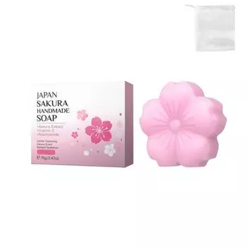 Креативное мыло ручной работы в форме лепестка Мягкое очищение Аромат сакуры Сияющее увлажнение