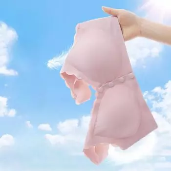 Креативное нижнее белье с четырьмя пряжками спереди для женщин со вставками, большой эластичный жилет, для пожилых людей, большой размер, без стального кольца, бюстгальтер L