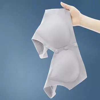 Креативное нижнее белье с пряжкой спереди для женщин со вставками, большой эластичный жилет, для пожилых людей, большой размер, без стального кольца, бюстгальтер L