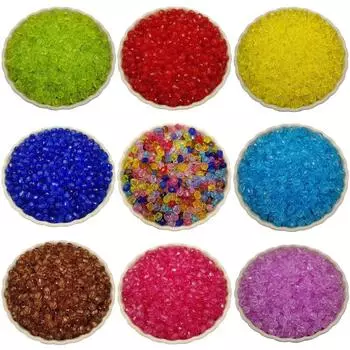 Креативное ожерелье, браслет, круглый кулон для рукоделия, яркие цвета, хрустальные акриловые бусины 4 мм, 200 шт., для изготовления ювелирных изделий