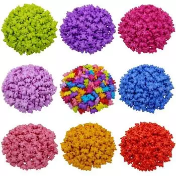 Креативное ожерелье, браслет, кулон, акриловые украшения цвета конфет, аксессуары, милый медведь, горячая распродажа, поделки своими руками, 20 шт., 14*12 мм, свободные разделительные бусины