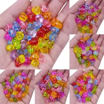 Креативное ожерелье, браслет, оптовая продажа, цветочное сердце, ракушка, сделай сам, прозрачный кулон для изготовления ювелирных изделий, 20/40 шт., свободные бусины 20Pcs 12mm Heart