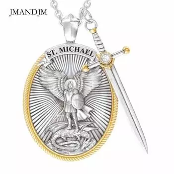 Креативное ожерелье Иисуса, щит, рыцарь, винтажная подвеска, мужские ювелирные изделия, ювелирные изделия
