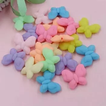 Креативное ожерелье, мода, сделай сам, 9 цветов, ювелирные аксессуары, 20 шт., 22*18*6 мм, бусины в форме бабочки, резиновые браслеты, изготовление ювелирных изделий синий