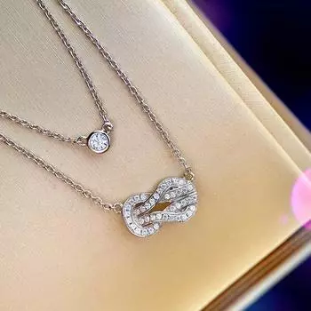 Креативное ожерелье с подвеской для женщин, эстетичное мини-цирконовое серебряное ожерелье на шею, модные корейские ювелирные изделия, аксессуары, подарок KBN224