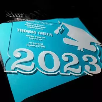 Креативное прозрачное письмо-приглашение на выпускной 2023, сувениры для вечеринки