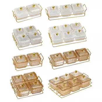 Креативное раздельное сервировочное блюдо с крышкой Поднос для закусок Блюда для закусок Коробка для хранения продуктов Поднос для орехов Фрукты