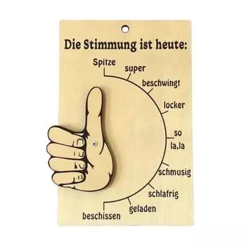 Креативное сегодняшнее настроение Деревянный кулон DIY Crafts Настенное украшение One Size жёлтый