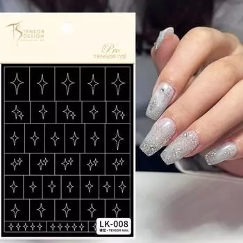 Креативное сердце, звезда, цветок, бабочка, трафарет, наклейки для ногтей, украшение, инструмент для маникюра «сделай сам», спрей для штамповки A