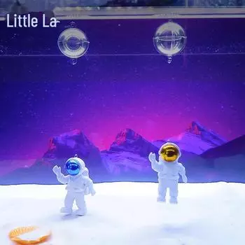 Креативное украшение для аквариума в виде астронавта - плавающее украшение для дома в виде дайвера mask astronaut with 4cm ball and fishing line золотой