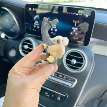 Креативное украшение для автомобиля «Коала» — очаровательное подвесное украшение для зеркала заднего вида, цепочка для интерьера автомобиля, аксессуары серый