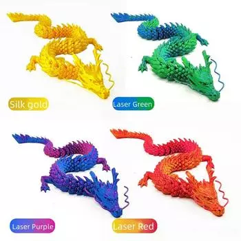 Креативное украшение для дома 3D печать божественный дракон гибкая модель украшения ручная работа модель украшения популярный подарок
